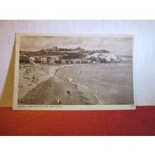 CLIFFS 7 CASTLE, DOVER, KENT used vintage postcard by Shoesmith 1947 pm =