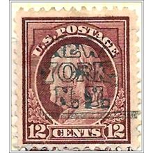 USA 1912 12 cents Claret Brown Franklin Used V1