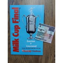 1984 League Cup Final Programme & Ticket #2 - Everton vs Liverpool