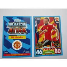 212. Juan Mata - Manchester United - Match Attax 2017/18 Football Card EF1