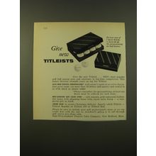 1961 Titleists Golf Balls Advertisement - Give new Titleists