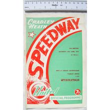 1973 Cradley Heath v Wimbledon Speedway Programme - 23rd June