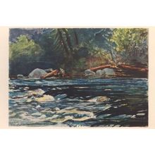 Winslow Homer The Rapids Hudson River Victorian Painting Postcard