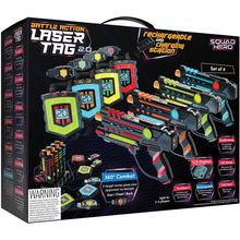 Squad Hero Rechargeable Laser Tag 360° Sensors + Lcds - Set of 4 - Easter Gift I