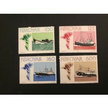 ICOLLECTZONE Faroe Islands 24-27 VF NH boats