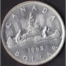 1962 Canada 1 Dollar Silver Coin Voyageur
