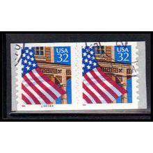 Used 2915A 32c U.S. Flag Over Porch Very Fine CNP Left 66666A P/UL PA1819