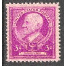 871 3c Charles Eliot Just Clears MNH BA0435