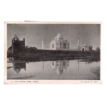 TAJ RIVER SIDE AGRA , INDIA. .used postcard 1922 postmark =