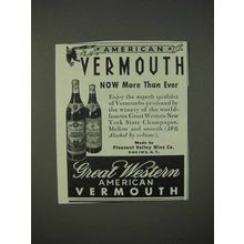 1940 Great Western American Vermouth Ad - More Than Ever
