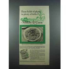 1940 Green Giant Niblets Corn Ad - Fields of Plenty