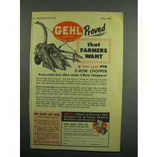 1954 Gehl PTO 2-Row Forage Harvester Ad