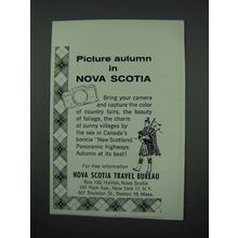 1961 Nova Scotia Canada Tourism Ad - Picture Autumn