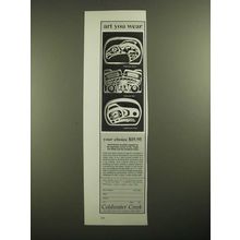 1987 Coldwater Creek Buckles Ad - Tlingit-Style Salmon, Haida-style Bear