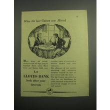 1948 Lloyds Bank Ad - When the last Guinea was minted