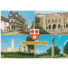 multiview, SOUTHAMPTON, HAMPSHIRE unused vintage postcard J. Salmon =