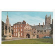 West Gate of Precincts and Hooper Monument Gloucester Postcard 3437c