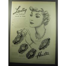 1951 Hamilton Watches Ad - Lady Lancaster; Ella, First Lady; Biggs