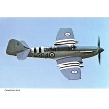 Fairey Firefly MK45 Military Plane Aircraft Postcard