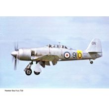 Hawker Sea Fury T20 Military Plane Aircraft Postcard