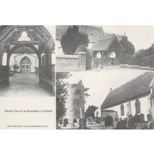 Bramfield Church Suffolk Magnificent Entrance Postcard