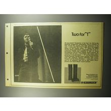 1974 Shure Microphones Advertisement - Tom T. Hall - Two for T