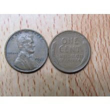 1953d USA 1 Cent Lincoln Wheat Coin