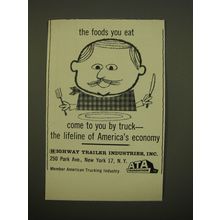1961 Highway Trailer Industries, Inc. Advertisement - The foods you eat