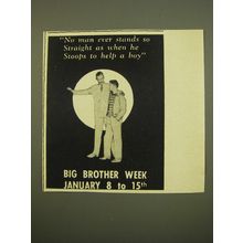 1961 Big Brother Week Ad - No man ever stands so straight as when he stoops