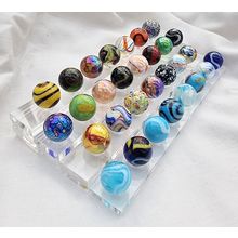 MARBLE DISPLAY STAND - Holds 30 Marbles - Clear Transparent Perspex Acrylic