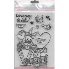 A6 Bunny Stamp set. Stamping Cardmaking Scrapbooking Crafts