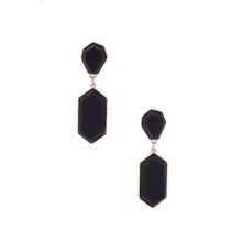 New Geometric Wood Post Drop Earrings