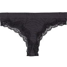 STELLA MCCARTNEY Lace Trim Thong Charcoal BNWT