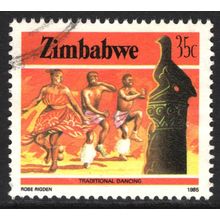 ZIMBABWE 1985: TRADITIONAL DANCING - 35c USED (G17)