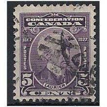 Canada 1927 SG269 5c Violet Canada Confederation Good+ Used . ..