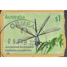 AUS 2017 $1.00 (S/A) 'DRAGONFLIES - ARROWHEAD' (ON PAPER) FINE USED (EBID64-081)