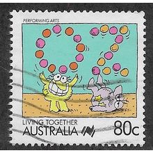 AUS 1988 80c 'LIVING TOGETHER - PERFORMING ARTS' FINE USED (EBID67-221)