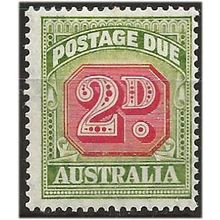 Australia 1938 D114 2d Carmine & Green (A) Postage Due Mounted Mint ..