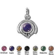Sterling Silver Hand-Made Genuine Stone Pendants