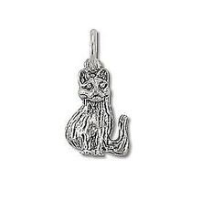 Sterling Silver Sitting Cat Tail Pendant
