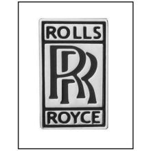ROLLS ROYCE Logo Lapel Pin - Mirror Steel Silver Badge - Car Auto Emblem Jewelry