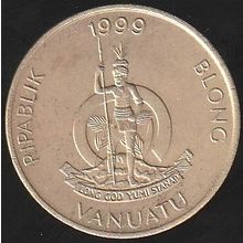 1999 Vanuatu 5 Vatu Coin