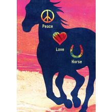 Peace Love Horse - Tree Free Greeting Card - 17386