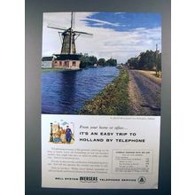 1956 Bell Telephone Ad - An Easy Trip To Holland!