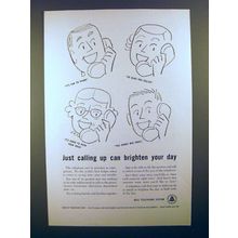 1956 Bell Telephone Ad - Calling Can Brighten Your Day