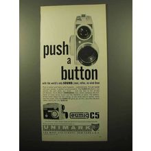 1961 Eumig C5 Movie Camera Ad - Push a Button