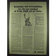 1978 Gould Inc. Ad - Technology and Overregulation