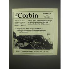 1990 Corbin Cobra Motorcycle Seat Ad - Mike Corbin Workshop of Wizards