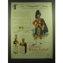 1945 Dewar's White Label and Victoria Vat Scotch Ad - For distinguished service