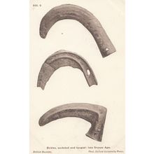Bronze Sickles Socketed & Tanged Old British Museum Antique Postcard